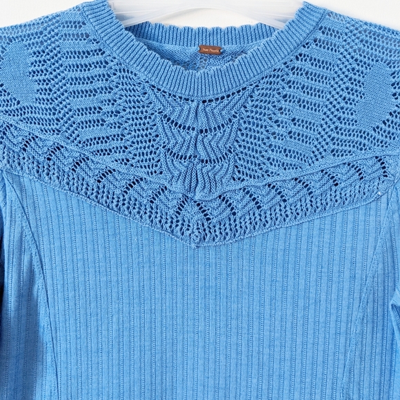 FREE PEOPLE Colette Scallop Neck Trim Knit Sweater - Picture 5 of 8